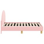 vidaXL Cadre de lit pour tout-petit avec tête de lit Rose 70 x 140 cm