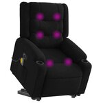 vidaXL Fauteuil inclinable de massage électrique Noir Tissu