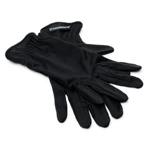 Gants en microfibre noir pour pièces de monnaie. Taille - L large