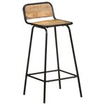 vidaXL Chaises de bar lot de 4 bois de manguier solide