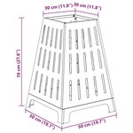 vidaXL Braise Marron 50 x 50 x 70 cm Acier résistant aux intempéries
