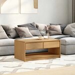 vidaXL Table basse SAUDA chêne 99x55x45 cm bois de pin massif