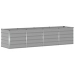 vidaXL Jardinière Gris clair 240 x 80 x 75 cm Acier