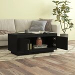 vidaXL Table basse noir 102x50x45 cm bois d'ingénierie