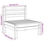 vidaXL Canapés de jardin sans accoudoirs 2 Pièces bois pin imprégné