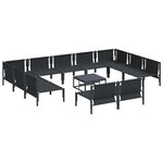 vidaXL Ensemble de canapé de jardin Anthracite Acier
