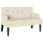 vidaXL Banc Chesterfield Crème 112 x 65 5 x 75 cm Velours