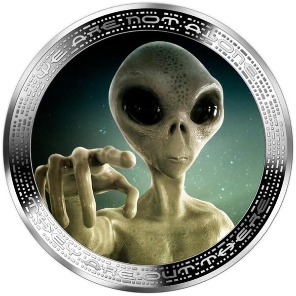 Pièce de monnaie en Argent 2000 Francs g 62.2 (2 oz) Millésime 2025 We Are Not Alone ALIEN FACE
