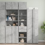 vidaXL Armoire de rangement mince gris béton 45x42 5x225 cm