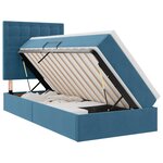 vidaXL Lit avec rangement et matelas Bleu foncé 90 x 200 cm Velours