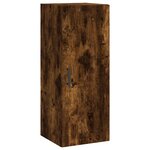vidaXL Armoire murale chêne fumé 34 5x34x90 cm