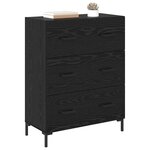 vidaXL Buffet Chêne noir 69 5 x 34 x 90 cm Bois d'ingénierie et fer