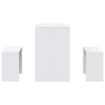 vidaXL Ensemble table à manger et bancs 3Pièces blanc bois d'ingénierie