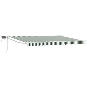 vidaXL Store rétractable manuel avec LEDs Vert et blanc 4 × 3 m