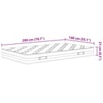 vidaXL Matelas à ressorts bonnell moyen 140x200 cm