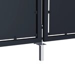 vidaXL Portail de jardin Acier 350 x 125 cm Anthracite