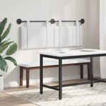 vidaXL Tête de lit suspendue Blanc Tissu