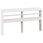 vidaXL Tête de lit avec étagères blanc 140 cm bois massif de pin
