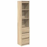 vidaXL Buffet haut chêne sonoma 37 5x35x180 cm bois d'ingénierie