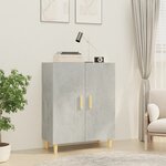 vidaXL Buffet Gris béton 70x34x90 cm Bois d'ingénierie