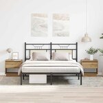 vidaXL Table de nuit avec tiroir 2 Pièces chêne artisanal 45 x 34 x 44 cm