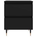 vidaXL Table de chevet Noir 40x35x50 cm Bois d’ingénierie