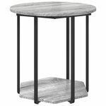 Table d'appoint vidaXL 2 Pièces gris sonoma en bois d'ingénierie et métal