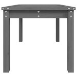 vidaXL Table de jardin gris 82 5x50 5x45 cm bois massif de pin