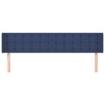 vidaXL Tête de lit avec oreilles Bleu 183x16x78/88 cm Tissu