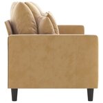 vidaXL Canapé à 3 places Marron 180 cm Velours