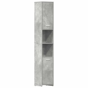 vidaXL Armoire de salle de bain Gris béton Bois d'ingénierie