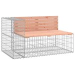 vidaXL Banc de jardin avec panier en gabion bois massif de douglas