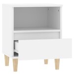vidaXL Tables de chevet 2 Pièces Blanc 40x35x50 cm