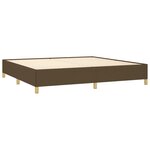 vidaXL Cadre de lit Marron foncé 200x200 cm Tissu