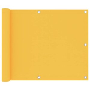 vidaXL Écran de balcon Jaune 75x600 cm Tissu Oxford