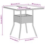 vidaXL Ensemble repas jardin 5 pièces gris clair poly rotin