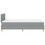 vidaXL Lit avec sommier avec matelas gris clair 120x200 cm en tissu