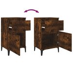 vidaXL Tables de chevet 2 Pièces chêne fumé 40x35x70 cm