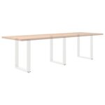 vidaXL Pieds de table à manger en U  3 pièces  blanc  70 x (72-73) cm  acier
