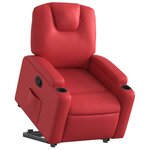 vidaXL Fauteuil inclinable Rouge Similicuir