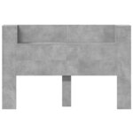 vidaXL Armoire tête de lit avec LED gris béton 160x16 5x103 5 cm