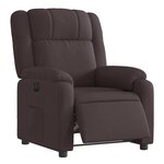 vidaXL Fauteuil inclinable électrique Marron foncé Tissu