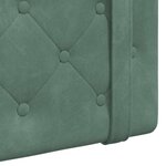 vidaXL Tête de lit suspendue Avec lumière LED Vert Mer Velours