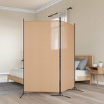 vidaXL Paravent à 2 panneaux Beige 175 x 180 cm Tissu