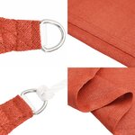 vidaXL Voile d'ombrage 160 g/m² Terre cuite 3x3 m PEHD