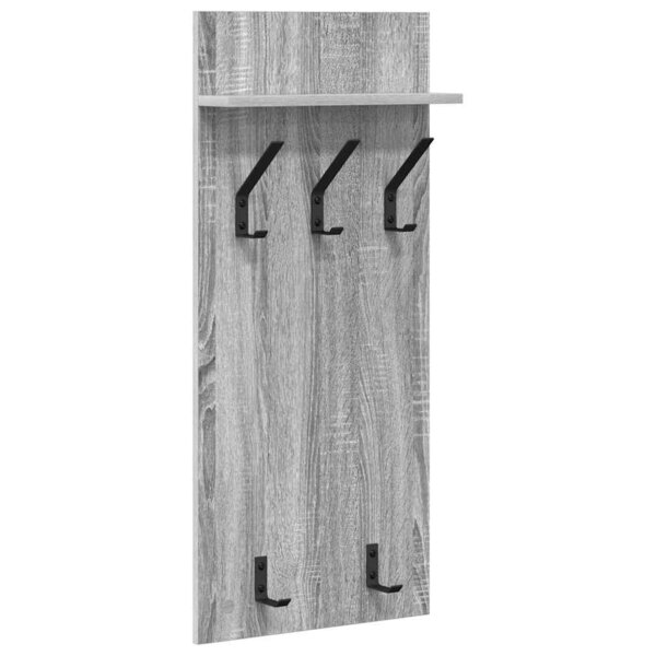 vidaXL Porte-manteau mural avec étagère Sonoma gris 90 x 40 x 10 cm