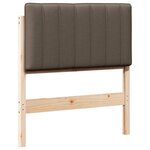 vidaXL Tête de lit capitonnée Marron et Taupe 80 cm Pin massif