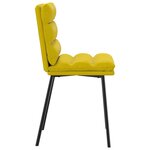 vidaXL Chaises à manger lot de 6 jaune velours