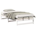 vidaXL Cadre de lit Blanc 100 x 210 cm Pin massif