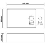 vidaXL Lavabo de salle de bain avec trop-plein Céramique Crème mat